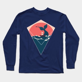 Whale and boat Long Sleeve T-Shirt